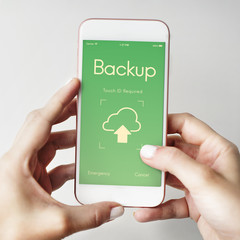 Online Backup Cloud Storage Data Concept