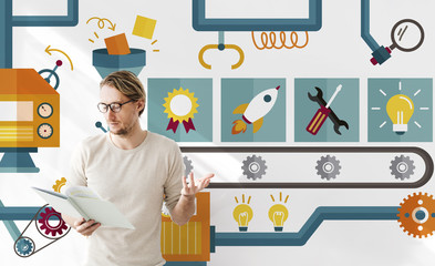 Automation Processing Industry Machinery Concept