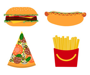 Fast food vector set