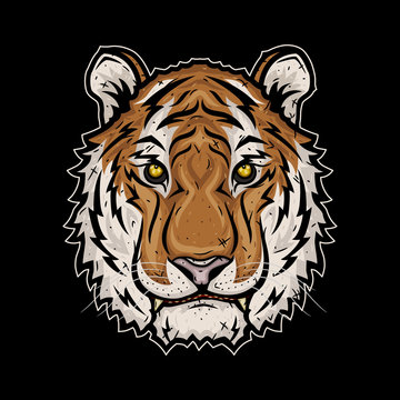 The head of the Tiger. Vector illustration