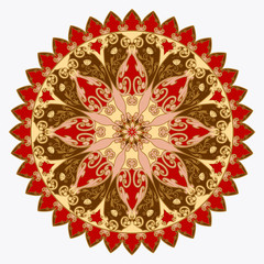 Decorative floral ornament in East style. Mandala.