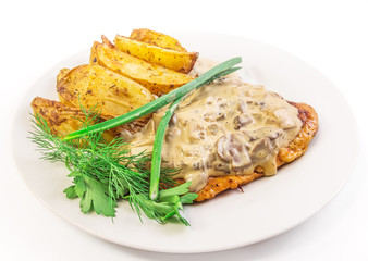 chicken cutlet with potatoes 2