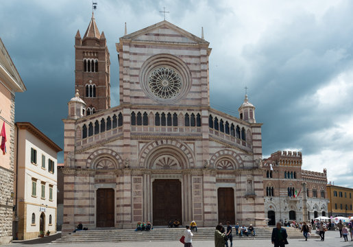 Grosseto Fassades des Dom Sanl Lorenzo