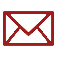 Mail illustration - Flat design icon - red