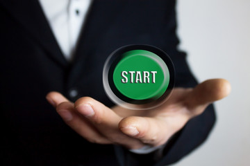 button start business concept
