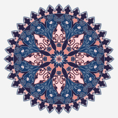 Decorative floral ornament in East style. Mandala.