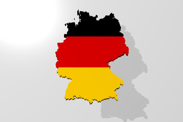 Obraz premium Germany map as a 3d rendering without text