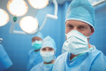 Portrait of male surgeon wearing surgical mask