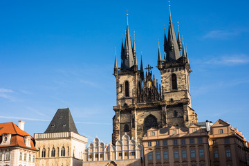 Fototapeta premium 13 November 2016, Prague, Chezh Republic. View of Prague like a point of turistic destinations