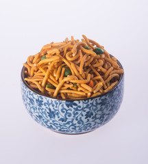 murukku or traditional indian snack on background.