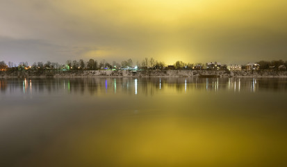 View of Neva River at evening.