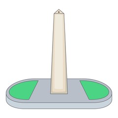Obelisco of Buenos Aires, Argentina icon. Cartoon illustration of Obelisco of Buenos Aires, Argentina vector icon for web