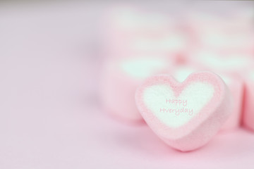 Heart shape marshmallow