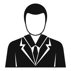 Businessman avatar icon. Simple illustration of businessman avatar vector icon for web