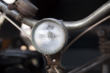 Vintage light of bicycle