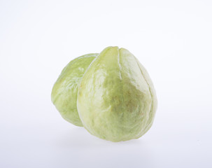 Guava (tropical fresh guava) on white background.