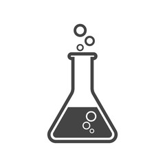 Chemical test tube pictogram icon. Laboratory glassware or beaker equipment isolated on white background. Experiment flasks. Trendy modern vector symbol. Simple flat illustration - obrazy, fototapety, plakaty