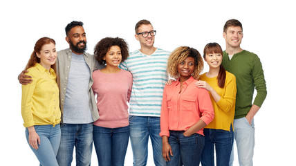 Obraz premium international group of happy smiling people
