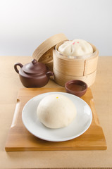 pao or asian buns on a background.