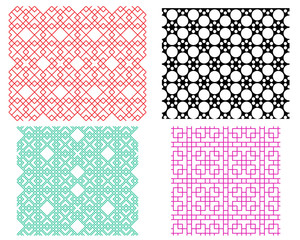 Seamless geometric line pattern in Korean style