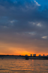 東京湾の夕焼け
