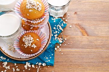 Homemade muffins oat flour