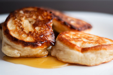 some pancakes on the plate