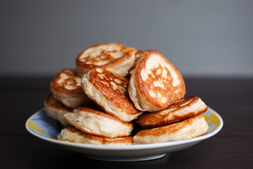 some pancakes on the plate