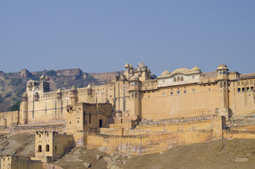 Fototapeta premium Amber's fort in India the city of Jaipur 