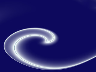 Abstract light wave on a saturated blue background