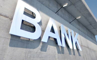 Modern Bank Building Signage