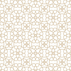 Abstract geometric golden floral deco art pillow pattern