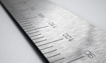 Steel Ruler Closeup