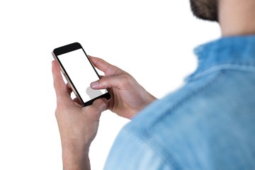 Man using mobile phone