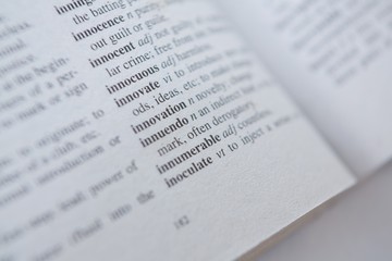 Dictionary page showing meaning of I