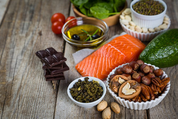 Selection of nutritive food - heart, cholesterol, diabetes