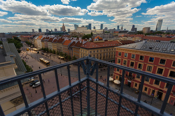 Widok na ścisłe centrum stolicy Polski - Warszawy - obrazy, fototapety, plakaty