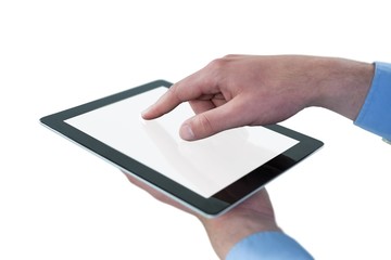 Businessman using digital tablet