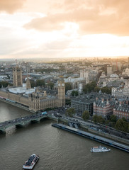 Aerial view of Westminster palace