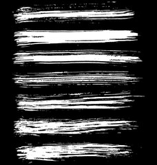 Black ink vector brush strokes. Vector illustration. Grunge texture.
