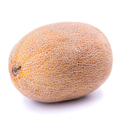 Ripe melon isolated on white background.