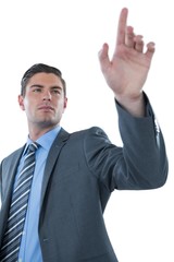 Businessman using digital screen