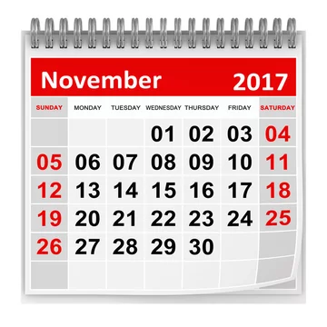 Calendar - November 2017 Stock Illustration | Adobe Stock