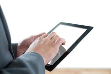 Businessman using digital tablet