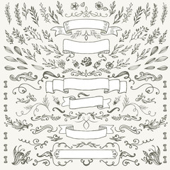 hand-drawing pattern decorative elements