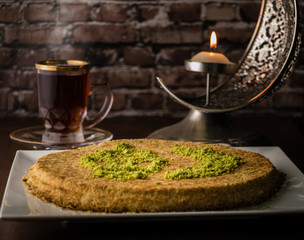 Kunafa with tea