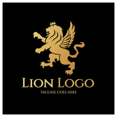 Lion Logo design template ,Element for the brand identity ,Vector illustration