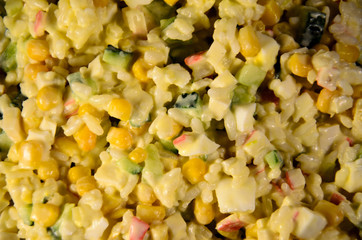 Background of the crab salad