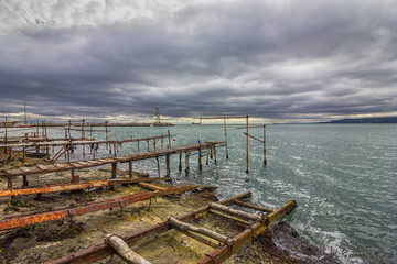 Near fishing village / Cloudy day sea view at the fishing village near Varna, Bulgaria