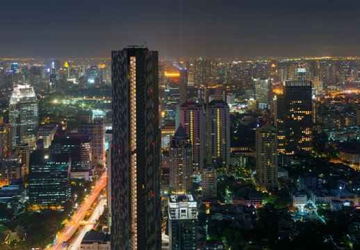 Skyscrapers In Sathorn District , Bangkok, Thailand